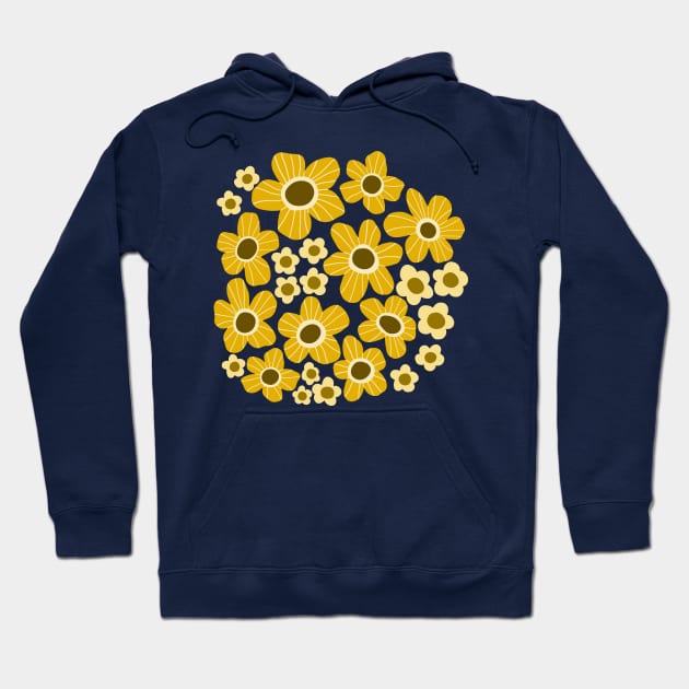 Yellow flower power Hoodie by Natalisa